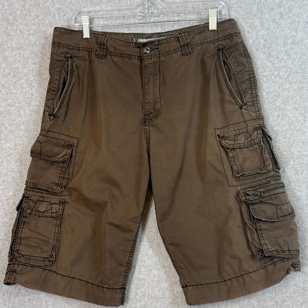 Vtg Y2K Old Navy Cargo Utility Shorts Size 33 Skater Grunge Zip Pocket 2010